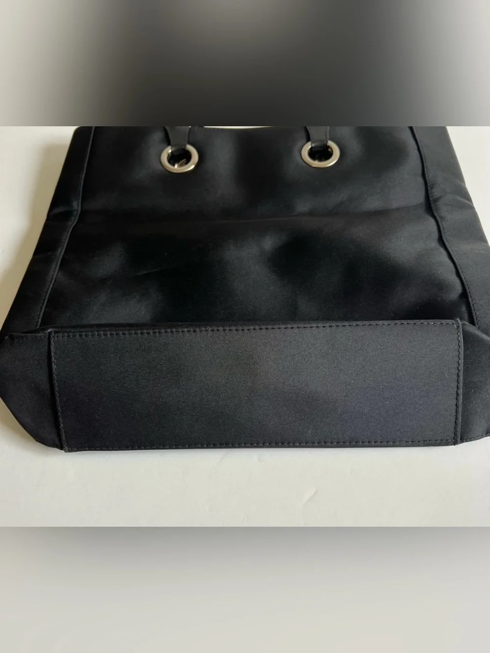 Kenneth Cole Black Nylon Tote with Signature Script, EUC,  12” H x 12”W